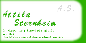 attila sternheim business card